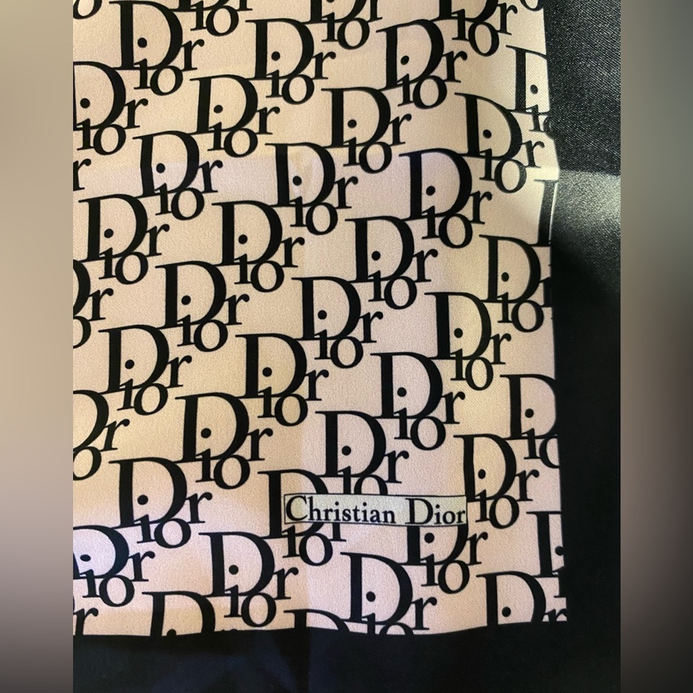 Dior monogrammed silk scarf